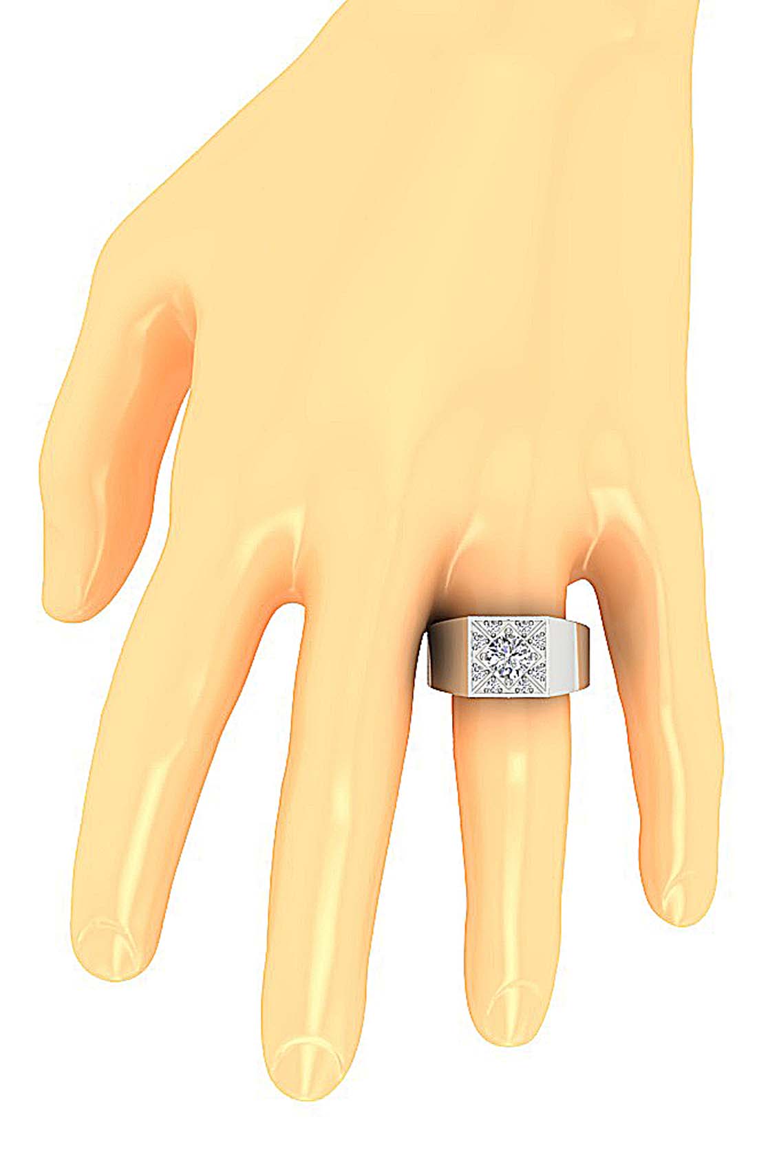 14kSolidGoldAnniversaryRingonFinger