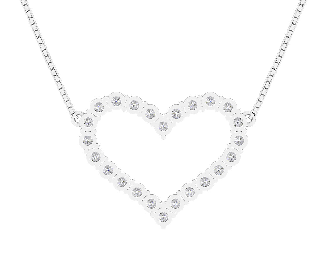 14k Solid Gold Back_Side_Heart_Pendant_Necklace