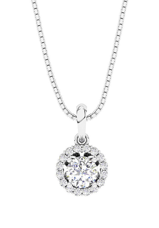 ClusterHalosetPendantRoundDiamond