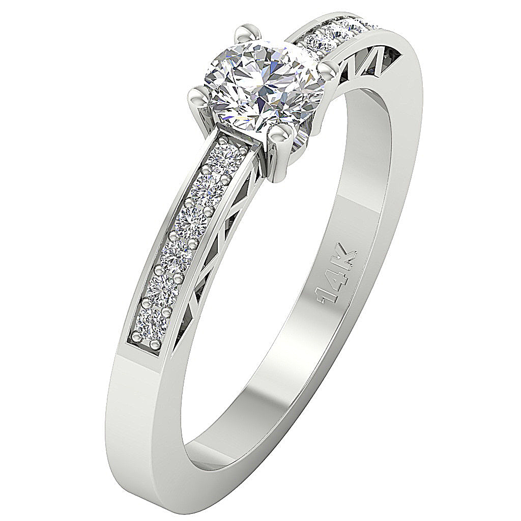 The Harry Designer Solitaire Engagement Ring 14k Rose Gold Natural Diamond