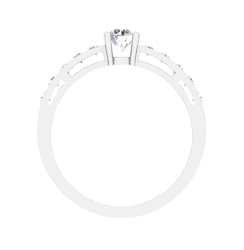 The Jake 14k Solid Gold Natural Diamond Solitaire Engagement Ring For Womens