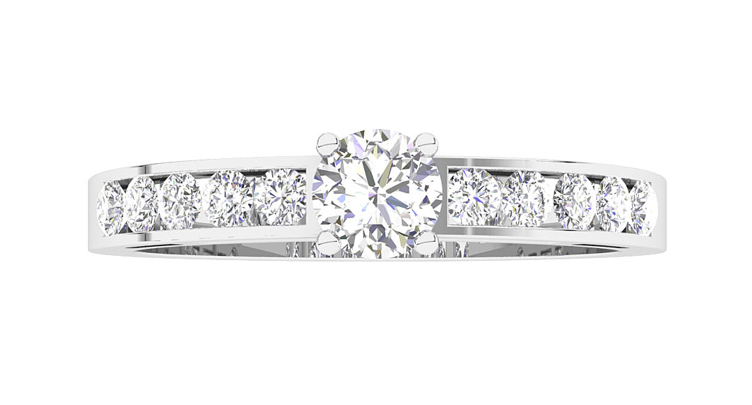 The Jake 14k Solid Gold Natural Diamond Solitaire Engagement Ring For Womens