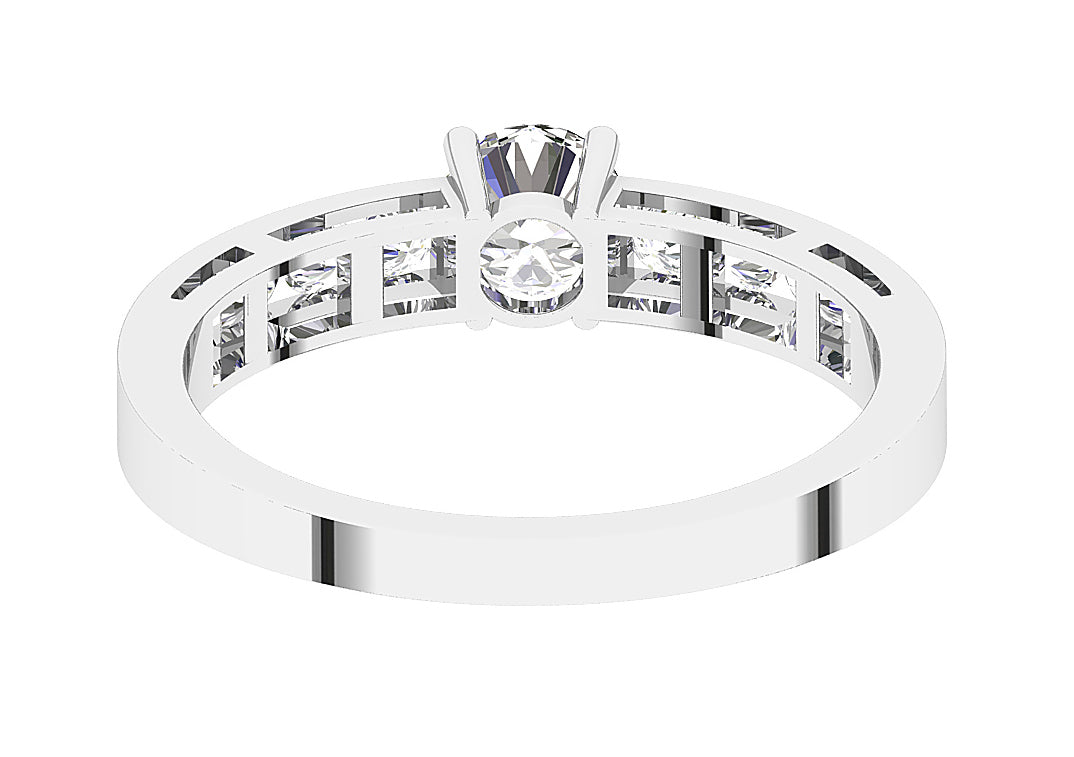 The Jake 14k Solid Gold Natural Diamond Solitaire Engagement Ring For Womens