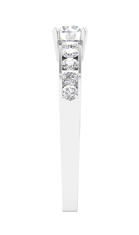 The Jake 14k Solid Gold Natural Diamond Solitaire Engagement Ring For Womens
