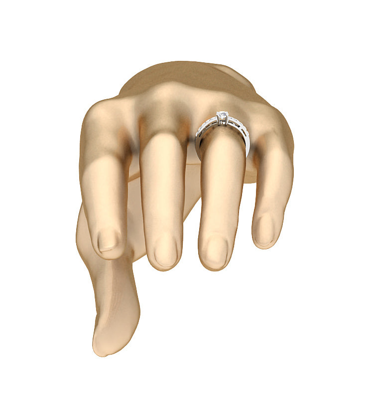 The Jake 14k Solid Gold Natural Diamond Solitaire Engagement Ring For Womens