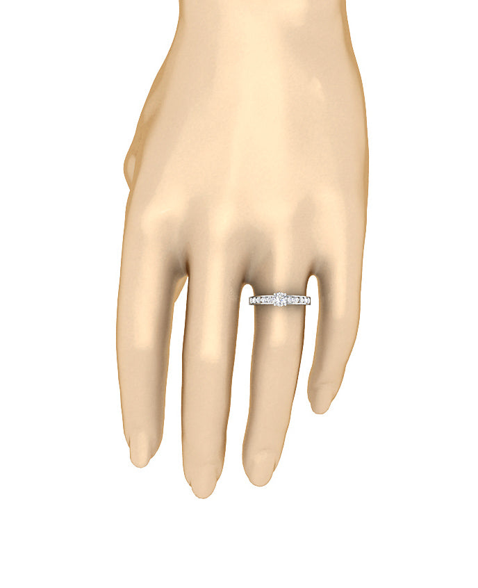 The Jake 14k Solid Gold Natural Diamond Solitaire Engagement Ring For Womens