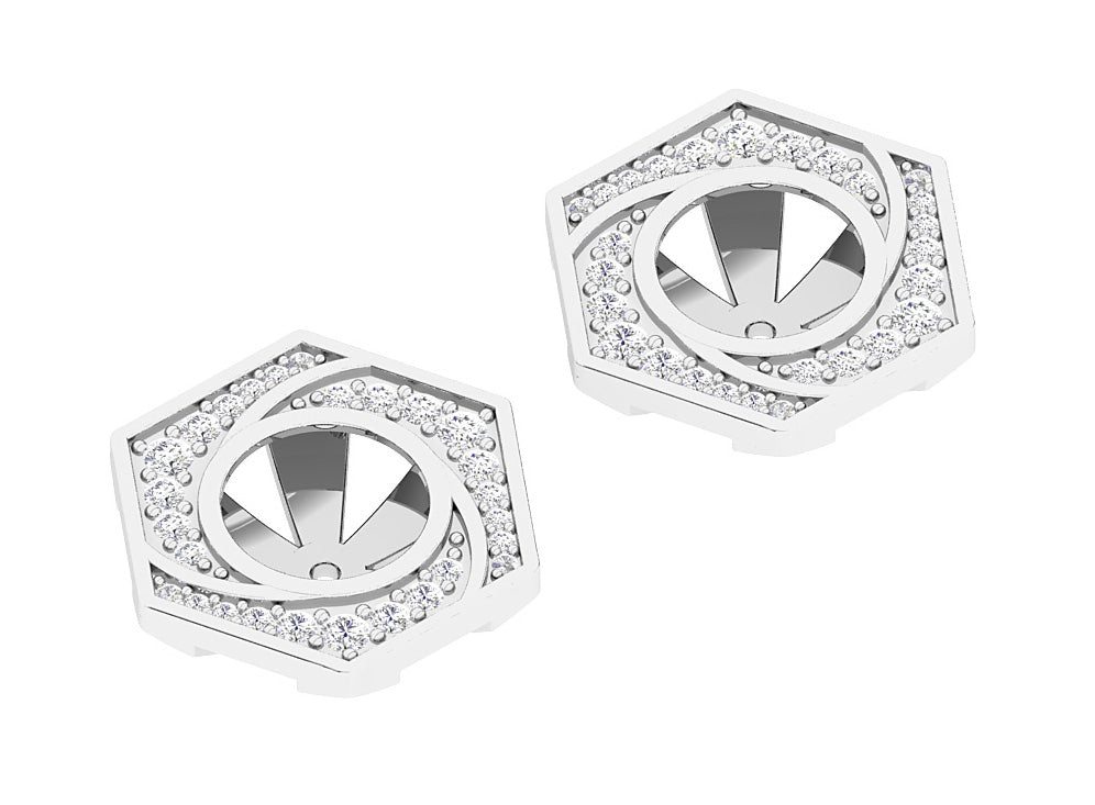 I1/SI1/VS1/VVS1 0.60Carat Natural Diamond Jacket Earring 14K Yellow Gold