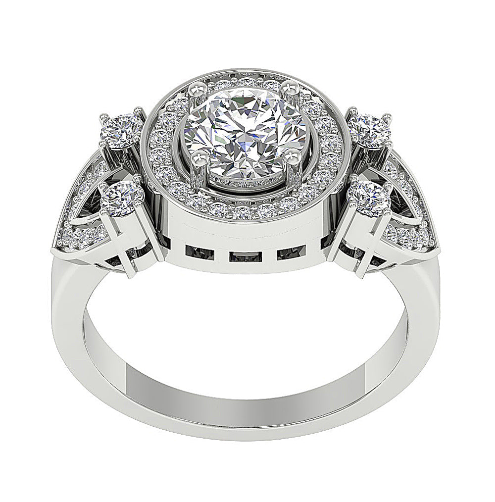 DesignerEngagementRing14kWhiteGoldProngSet
