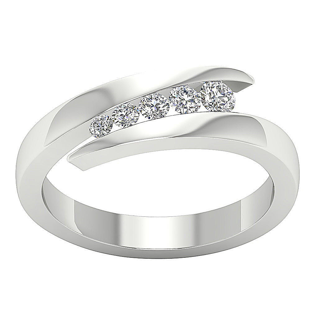 DesignerFiveStone14kSolidGoldRing