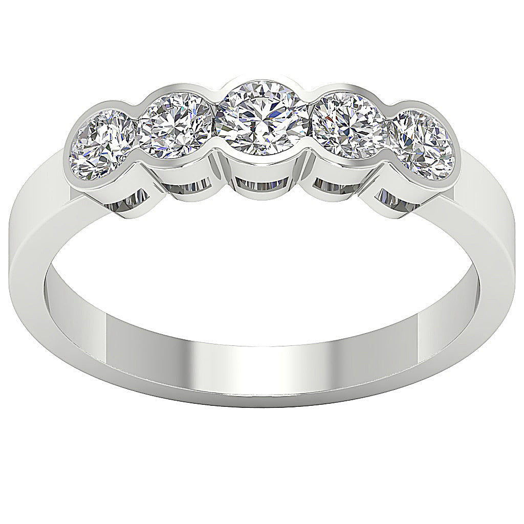 DesignerFiveStone14kSolidGoldRing