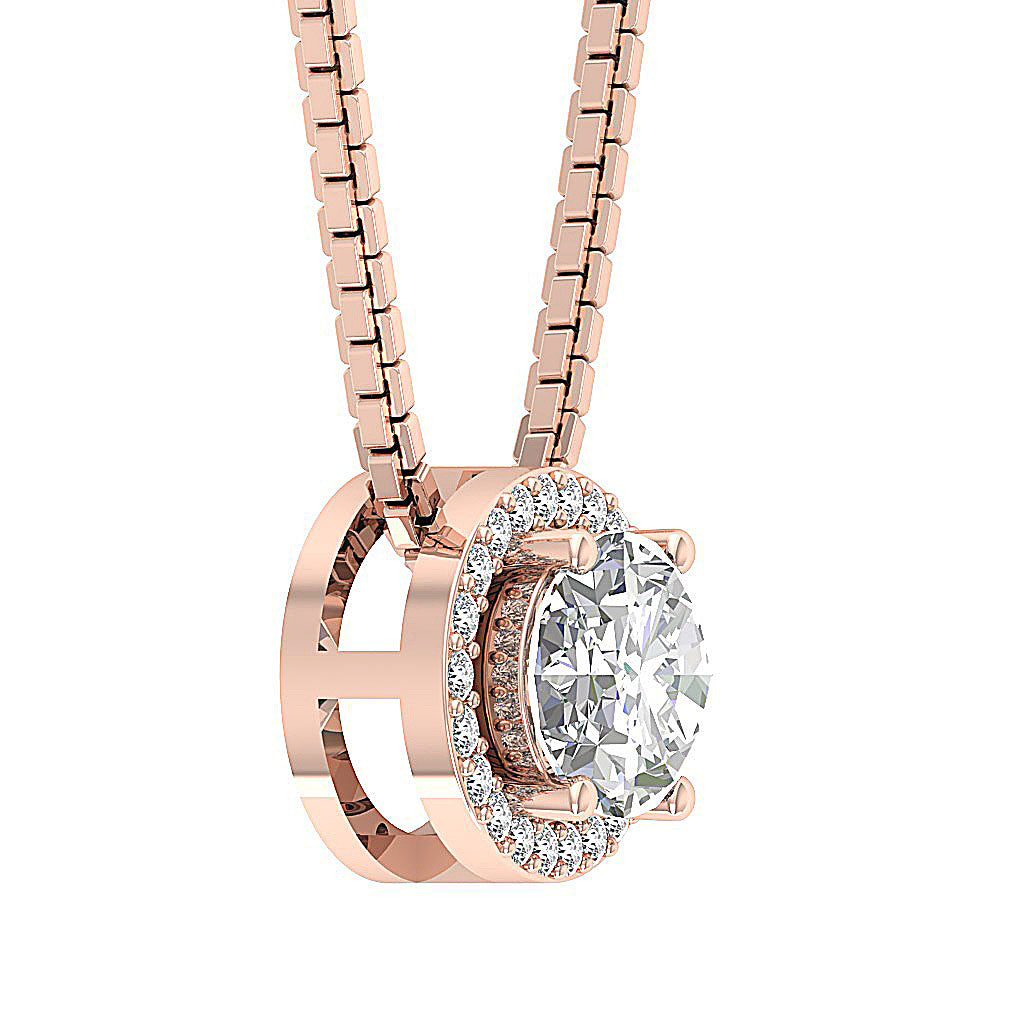 DesignerGenuineCutDiamondPendantsProngSet