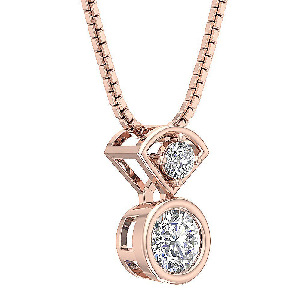 DesignerGenuineCutDiamondPendantsProngSet