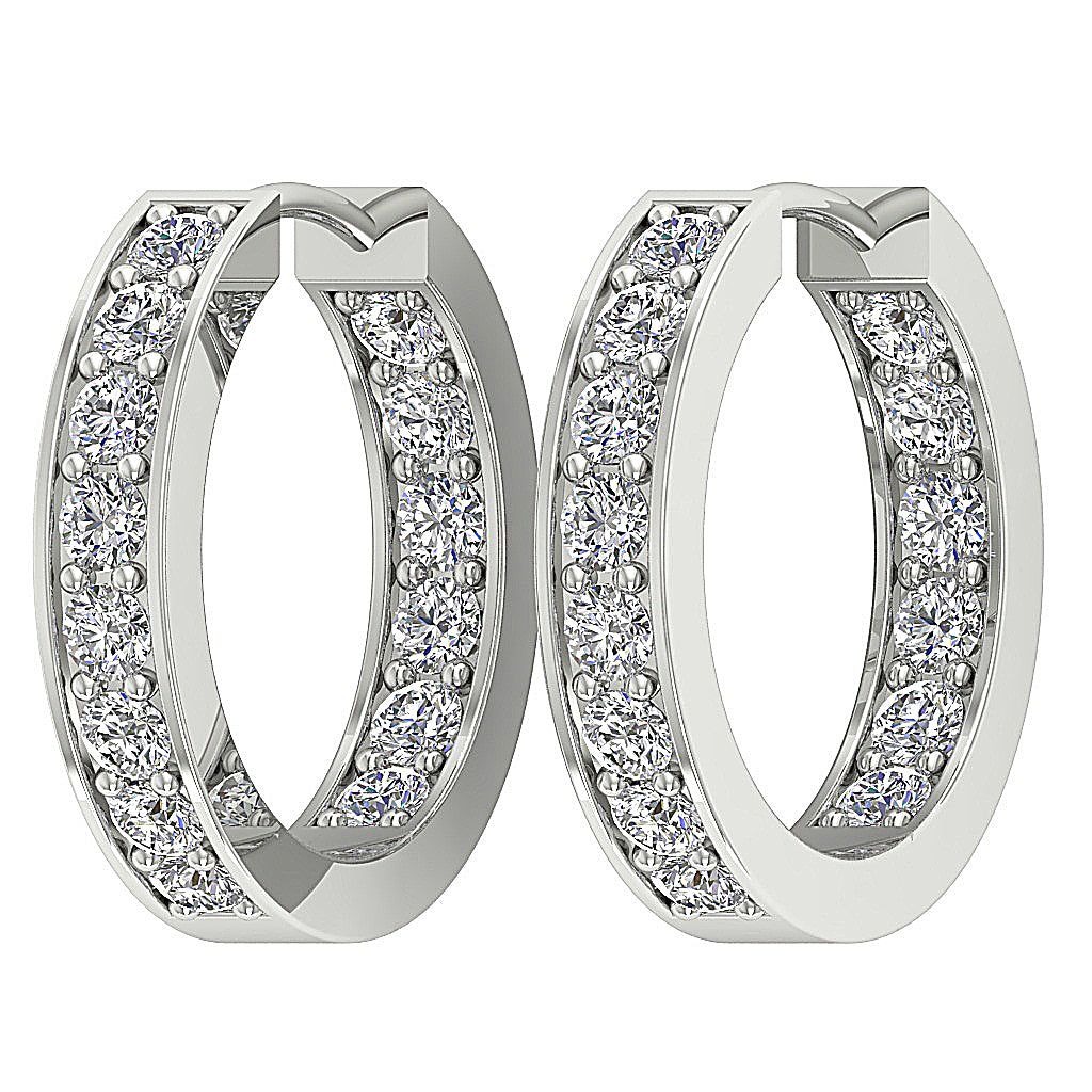 DesignerGenuineDiamond14kSolidGoldEarring