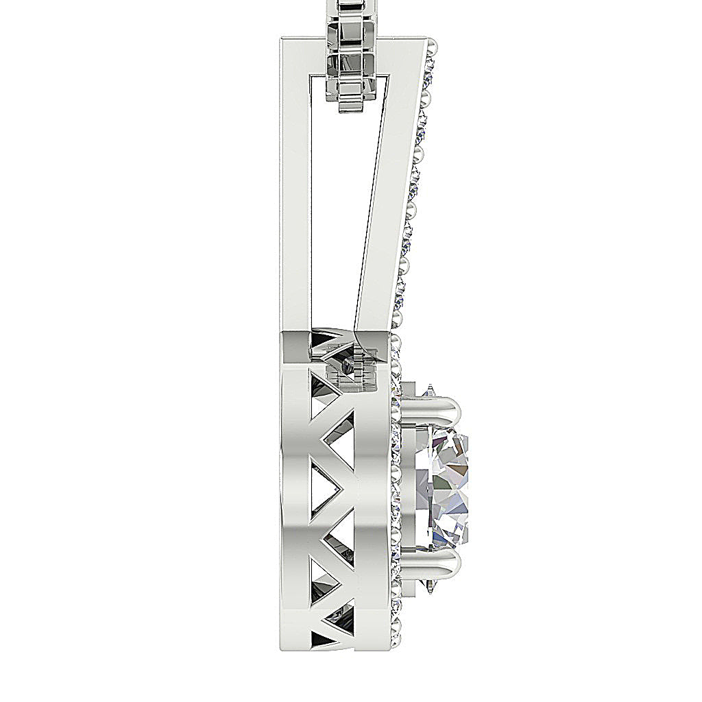 DesignerGenuineCutDiamond14kWhiteGoldPendants