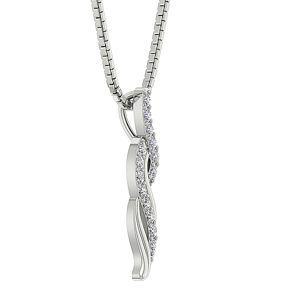 DesignerRoundDiamond14kWhiteGoldPendants