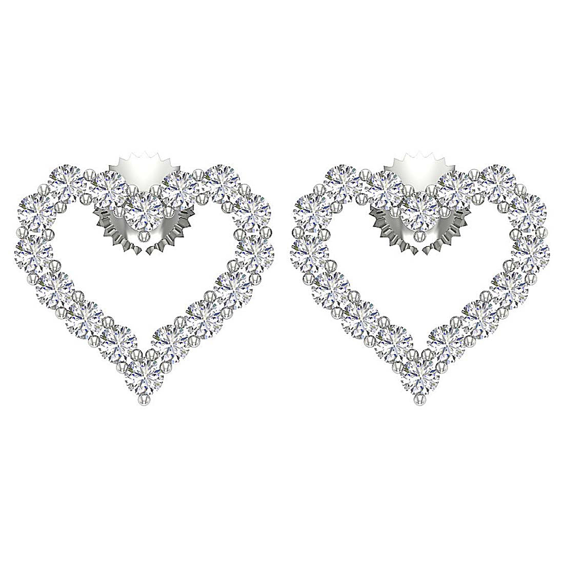 DesignerGenuineDiamond14kWhiteGoldEarring