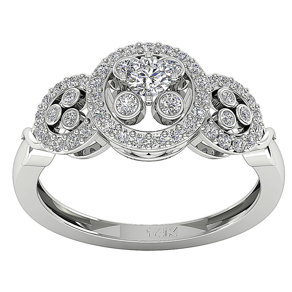 DesignerHalo14kSolidGoldRing