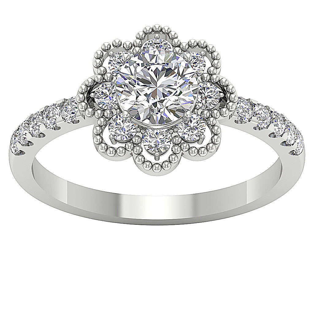 DesignerHalo14kSolidGoldRing