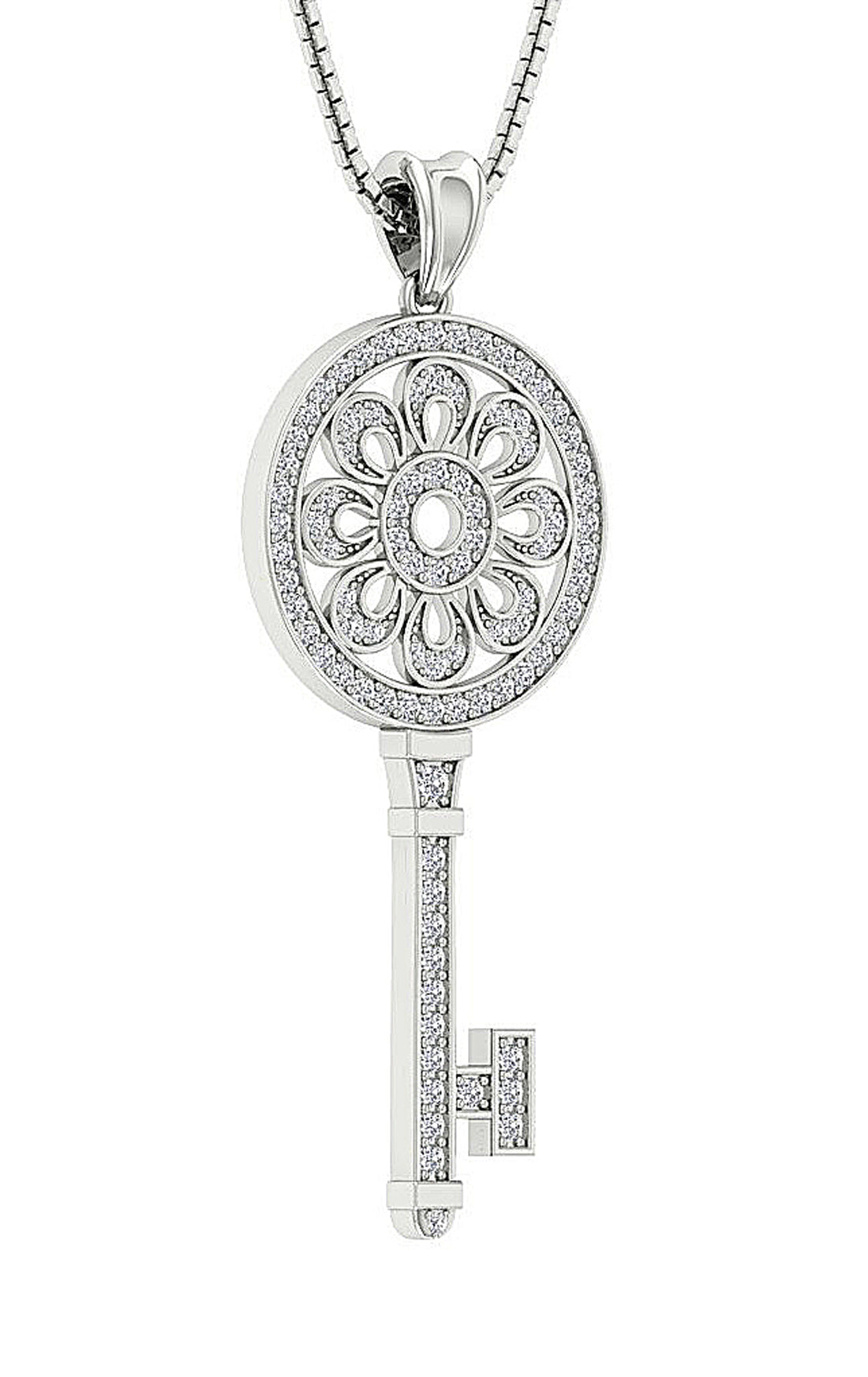 SideViewDesignerNaturalDiamond14kWhiteGoldPendants