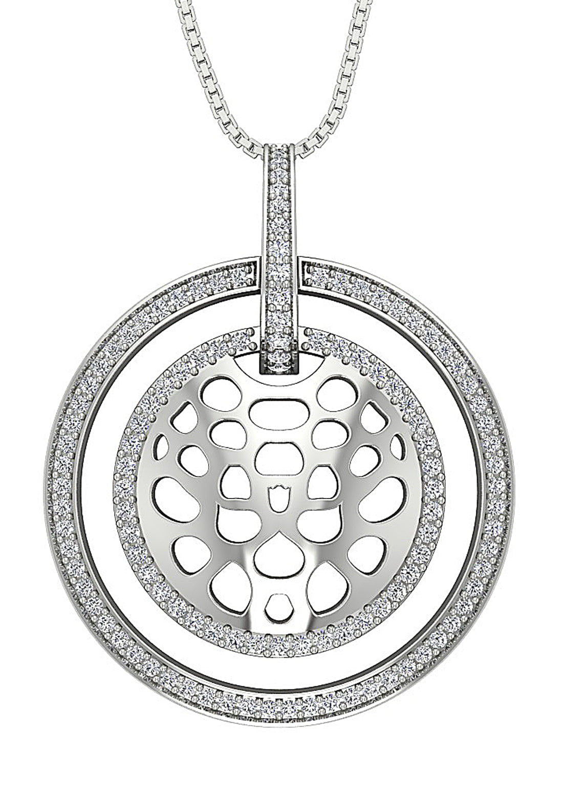 DesignerGenuineDiamond14kWhiteGoldPendants