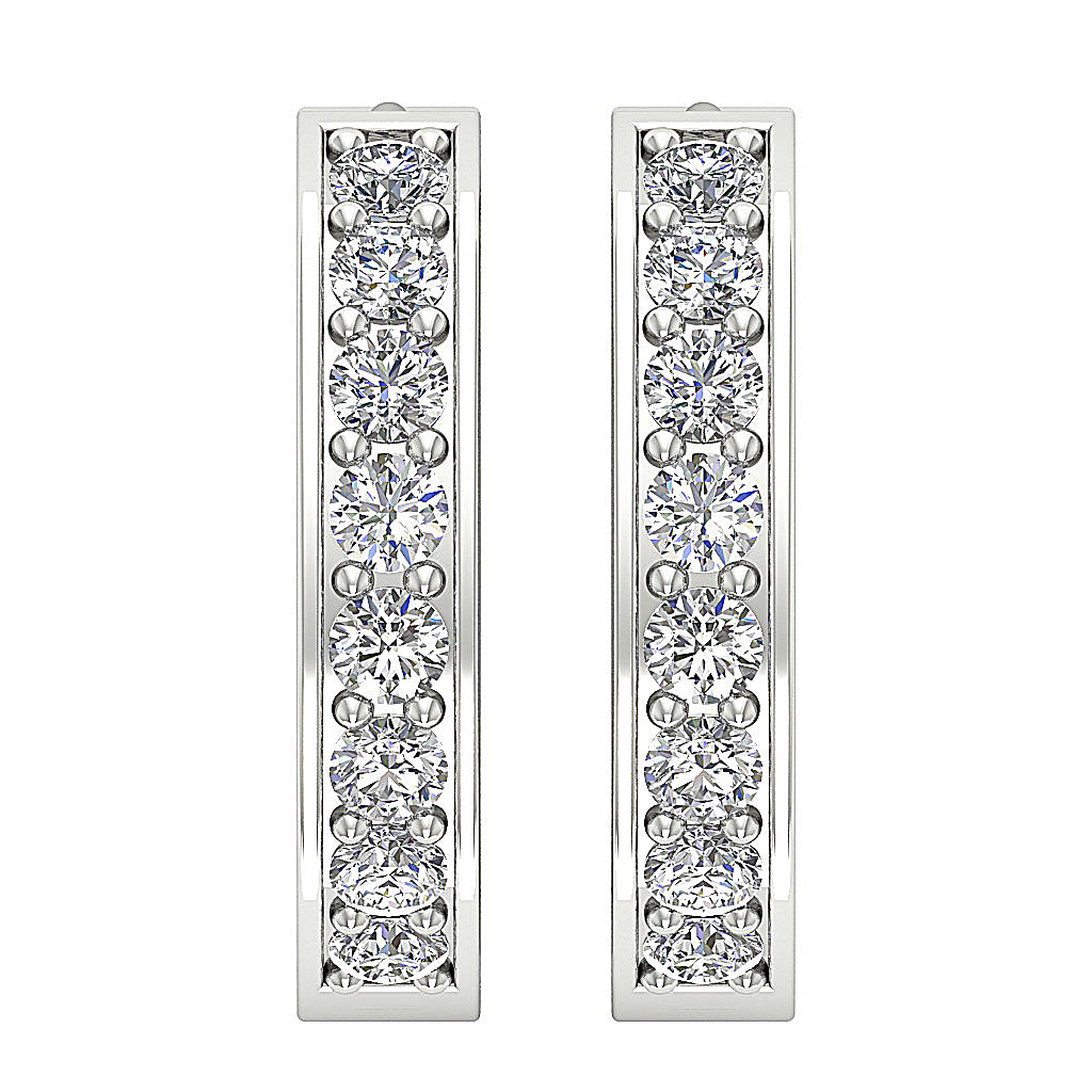 DesignerNaturalDiamond14kWhiteGoldEarring