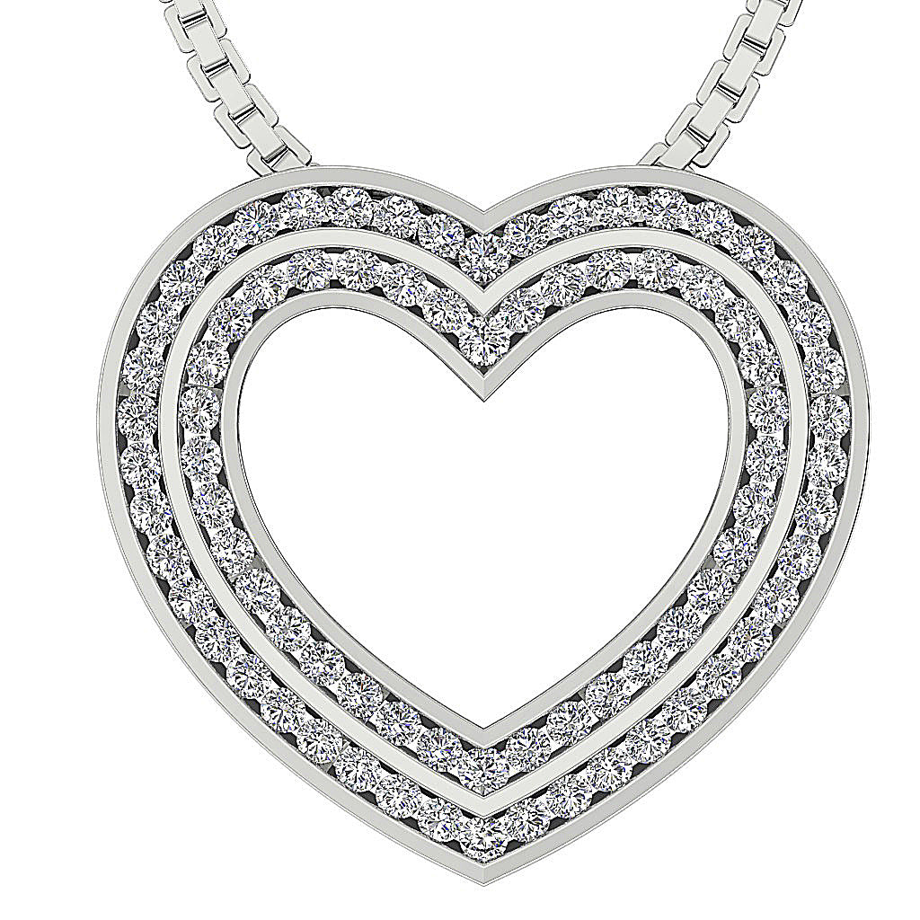 DesignerNaturalDiamond14kWhiteGoldHeartPendant