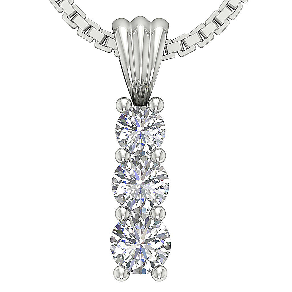 DesignerNaturalDiamond14kWhiteGoldPendant