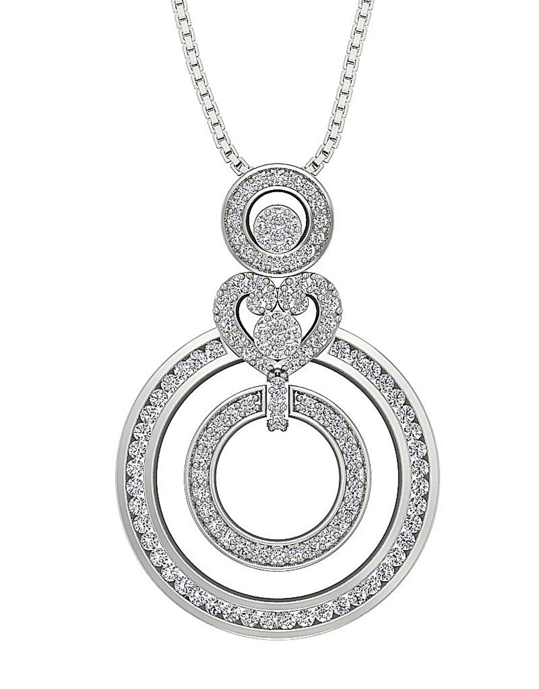 DesignerNaturalDiamond14kWhiteGoldPendant