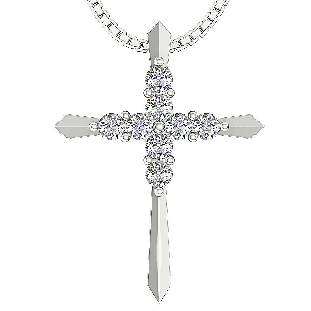 DesignerNaturalDiamond14kWhiteGoldPendant