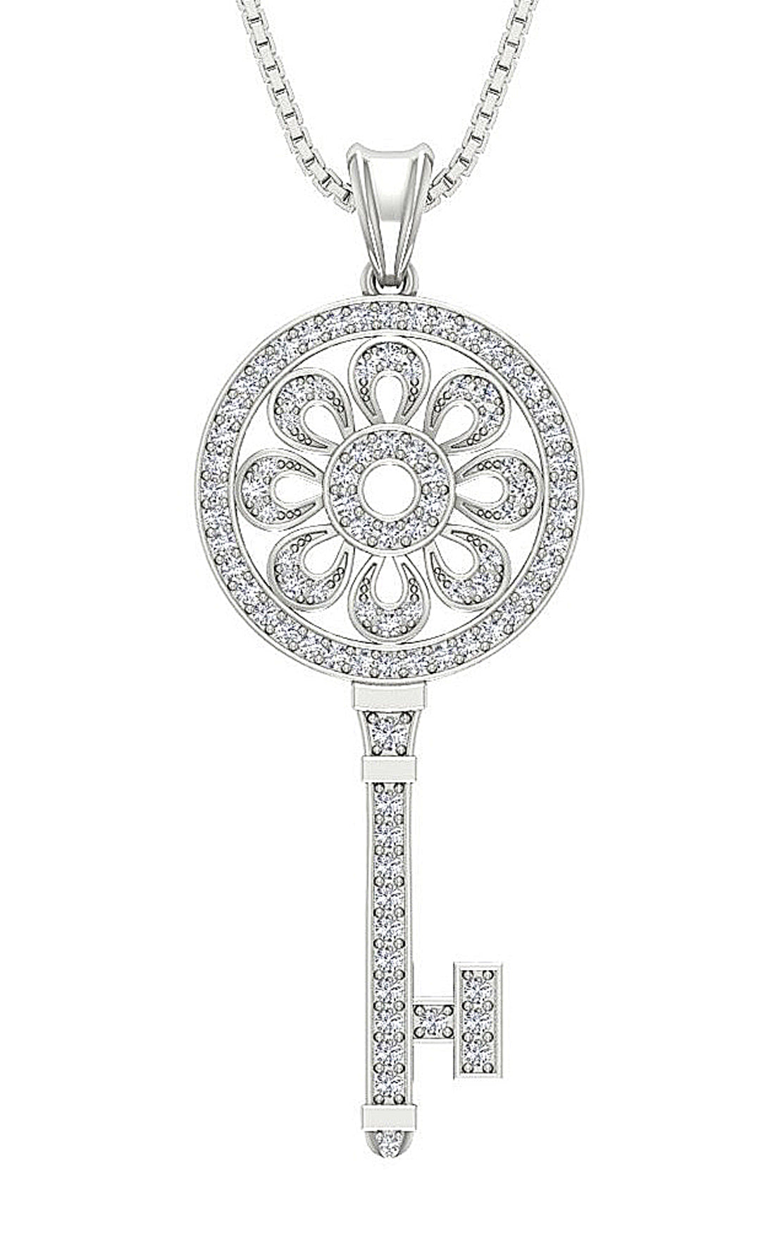 DesignerNaturalDiamond14kWhiteGoldPendants
