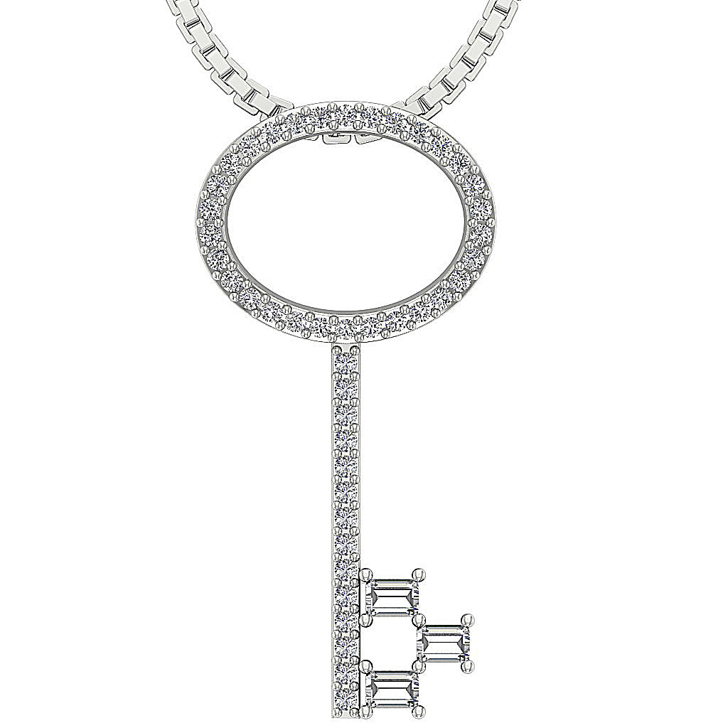 DesignerNaturalDiamond14kWhiteGoldPendants