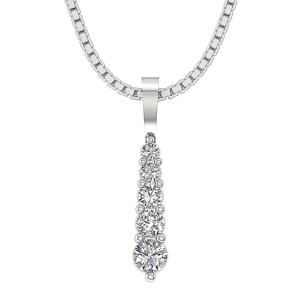 DesignerNaturalDiamond14kWhiteGoldPendants