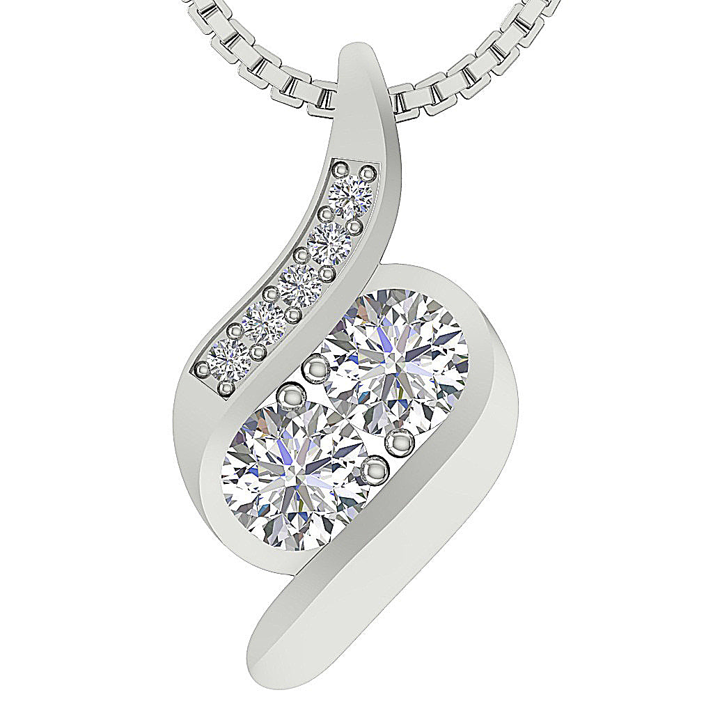 DesignerNaturalDiamond14kWhiteGoldPendants
