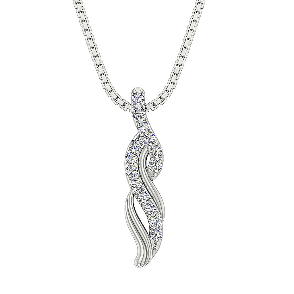 DesignerNaturalDiamond14kWhiteGoldPendants