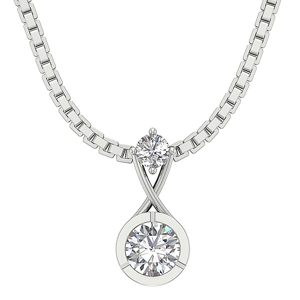 DesignerNaturalDiamond14kWhiteGoldPendants