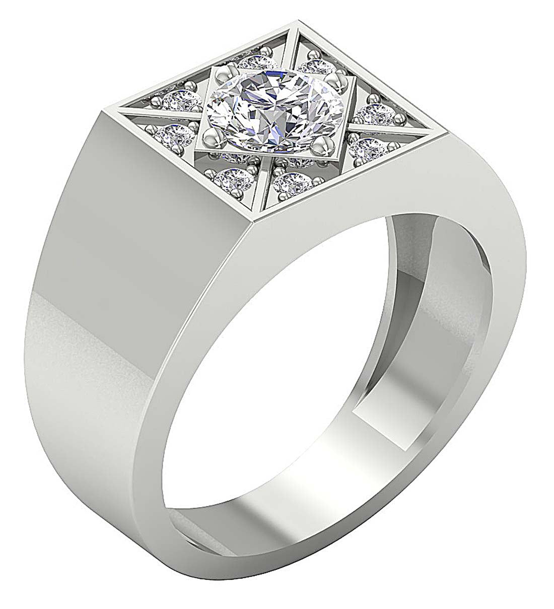 DesignerNaturalDiamond14kWhiteGoldRing