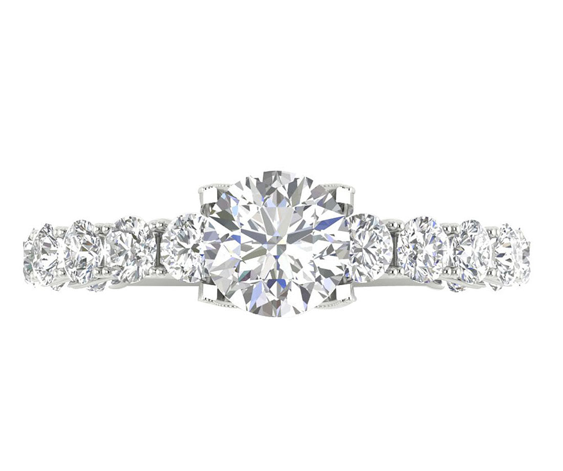 DesignerGenuineDiamondWhiteGoldRing