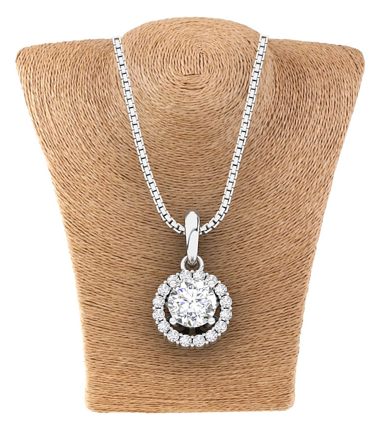 DesignerPendantneckalceHaloSet