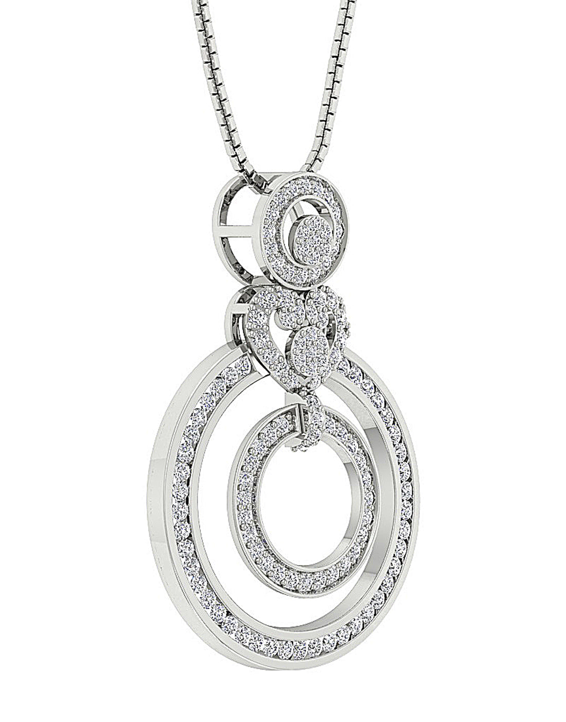 DesignerProngSet14kSolidGoldPendant