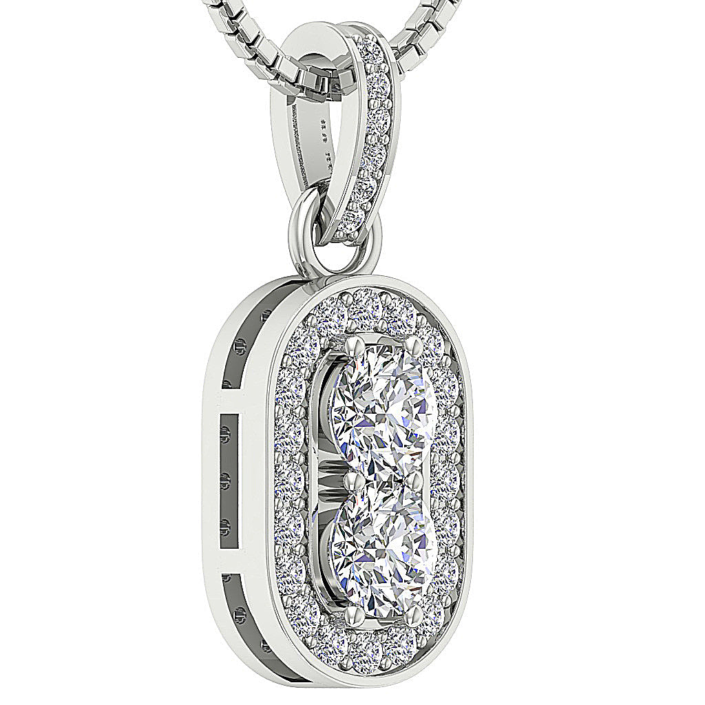 DesignerProngSet14kSolidGoldPendant
