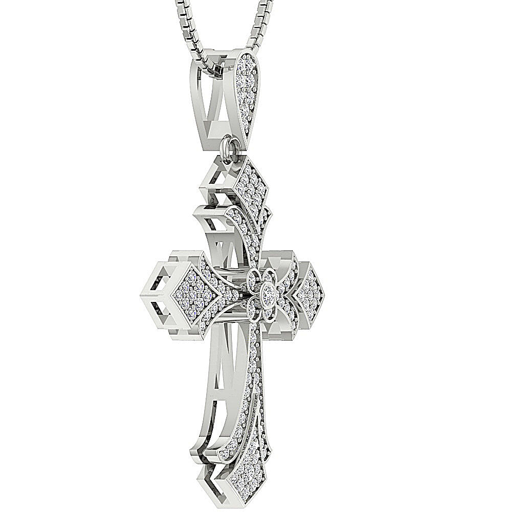 DesignerProngSet14kSolidGoldPendant