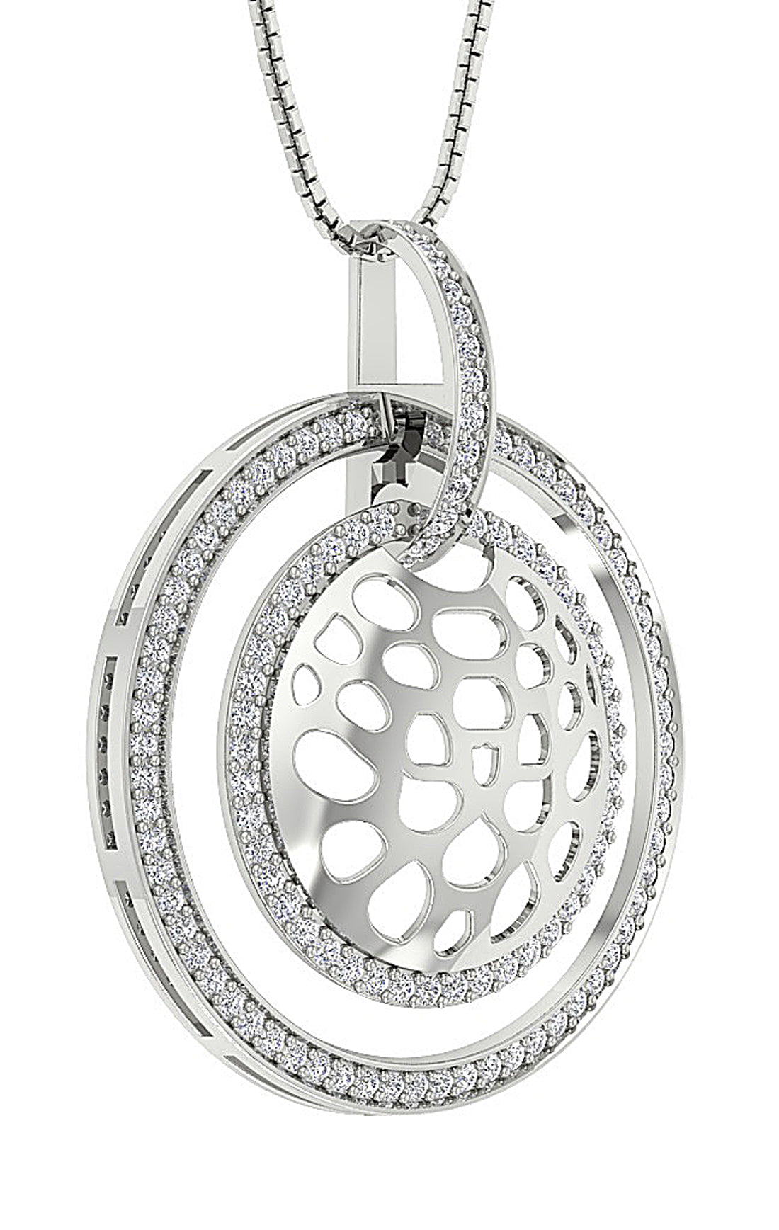 SideViewDesignerProngSet14kWhiteGoldPendants