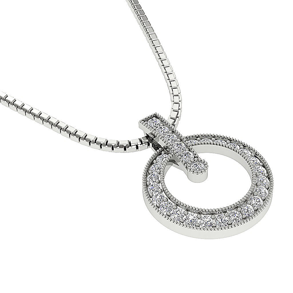 DesignerProngSet14kWhiteGoldEngagementPendants