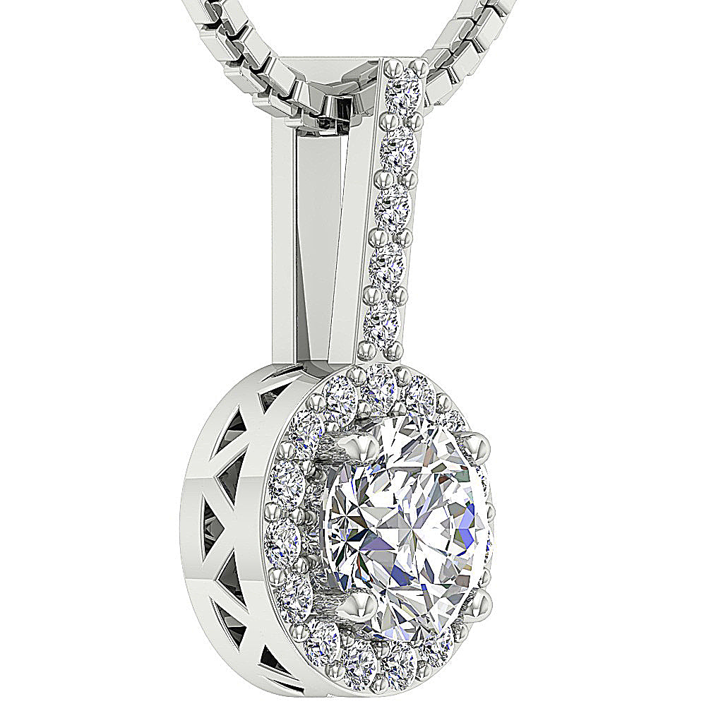 DesignerNaturalCutDiamondWhiteGoldCircleofLovePendants