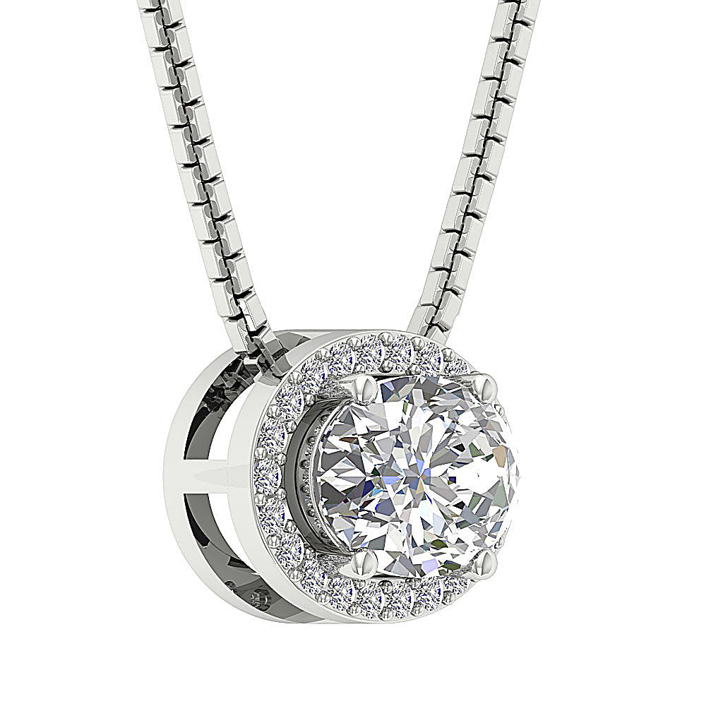 DesignerNaturalCutDiamondWhiteGoldCircleofLovePendants