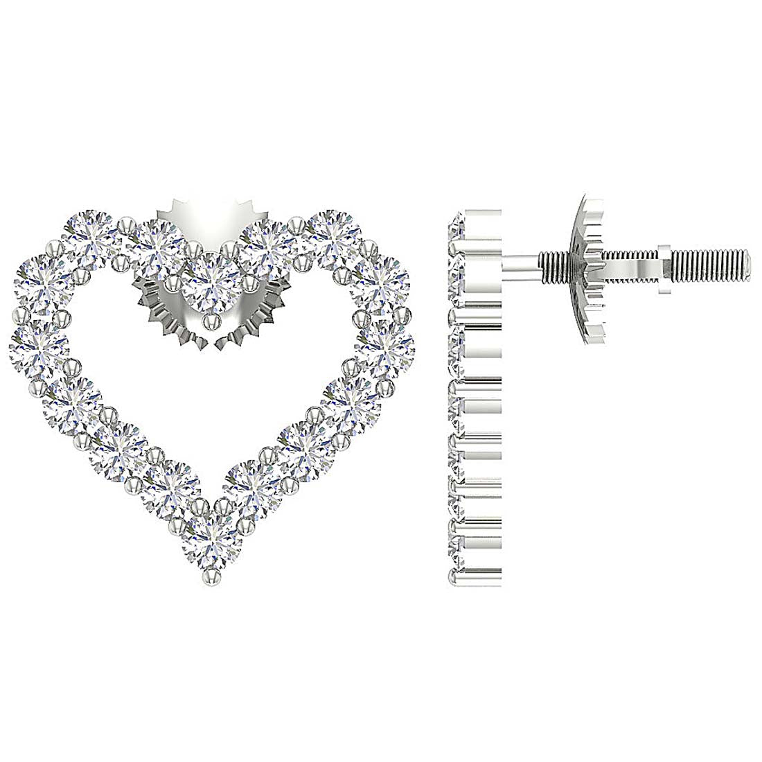 DesignerNaturalDiamond14kWhiteGoldEarring