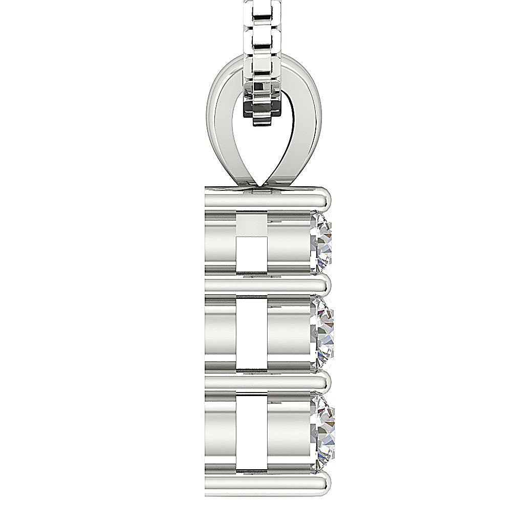 DesignerRoundCutDiamondWhiteGoldJourneyPendant
