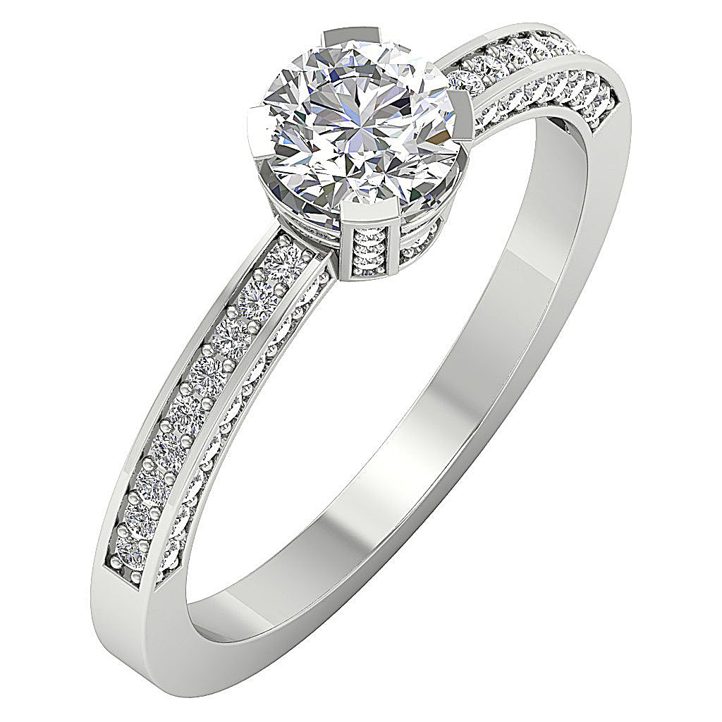 DesignerRoundDiamond14kWhiteGoldRing