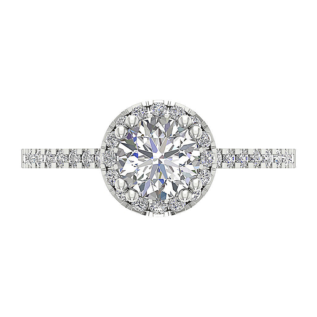 DesignerRoundDiamond14kWhiteGoldRing