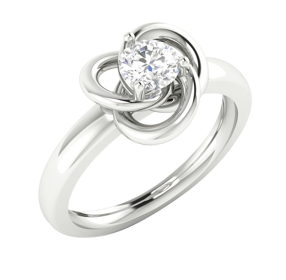 DesignerRoundDiamond14kWhiteGoldRing